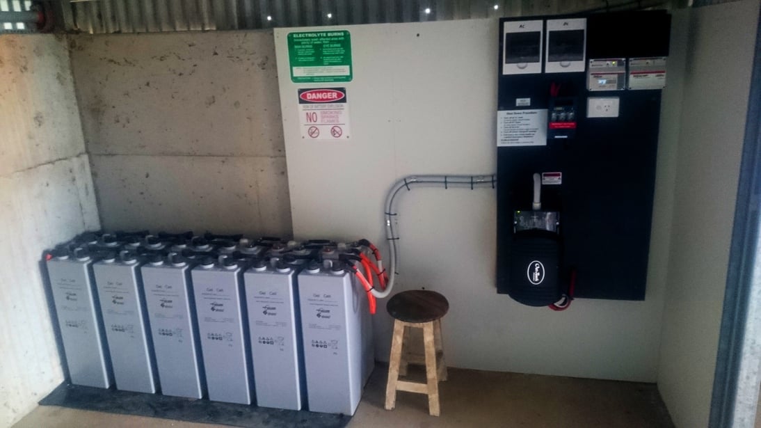 This is an 800 amp hours of storage recently installed by MV Solar near Singleton, NSW